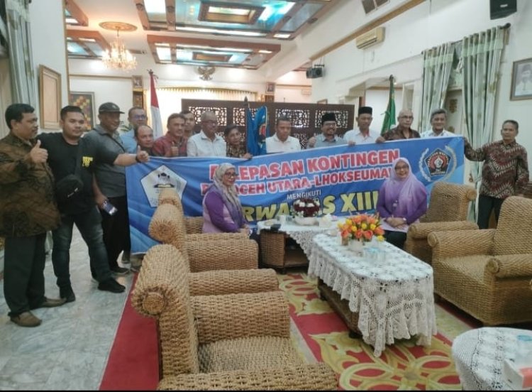 Azwardi Lepas Kontingen Porwanas XIII PWI Aceh Utara