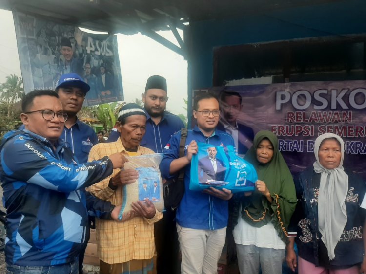 Partai Demokrat Dirikan Posko Bencana Erupsi Semeru, Ratusan Paket Bantuan Disalurkan