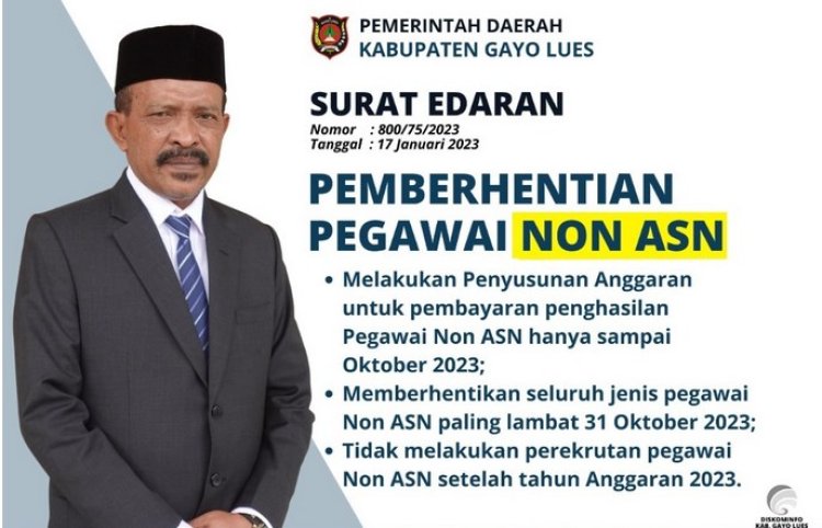 Pemkab Gayo Lues Keluarkan Surat Pemberhentian Pegawai Non ASN