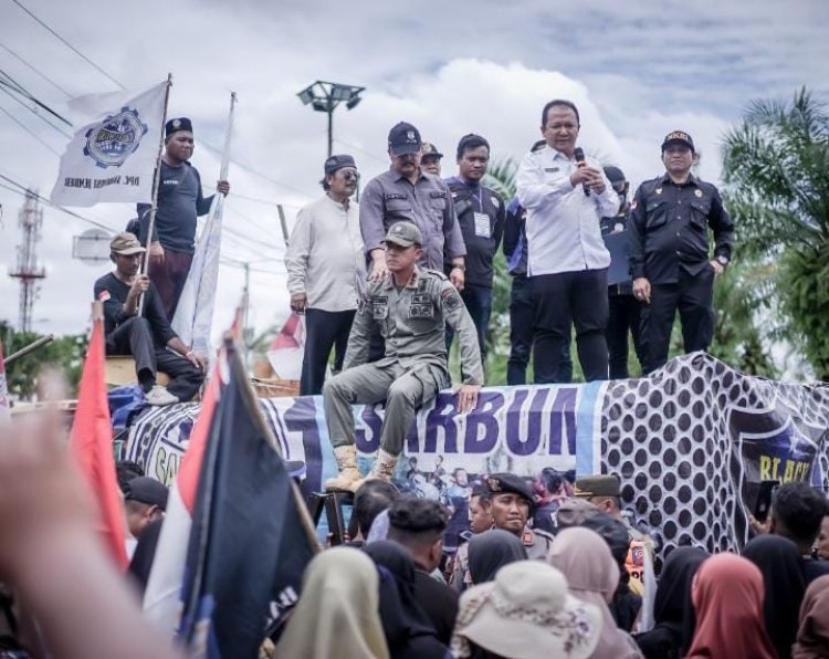 Bupati Hendy Beberkan Kondisi PDP Kahyangan kepada Ribuan Buruh