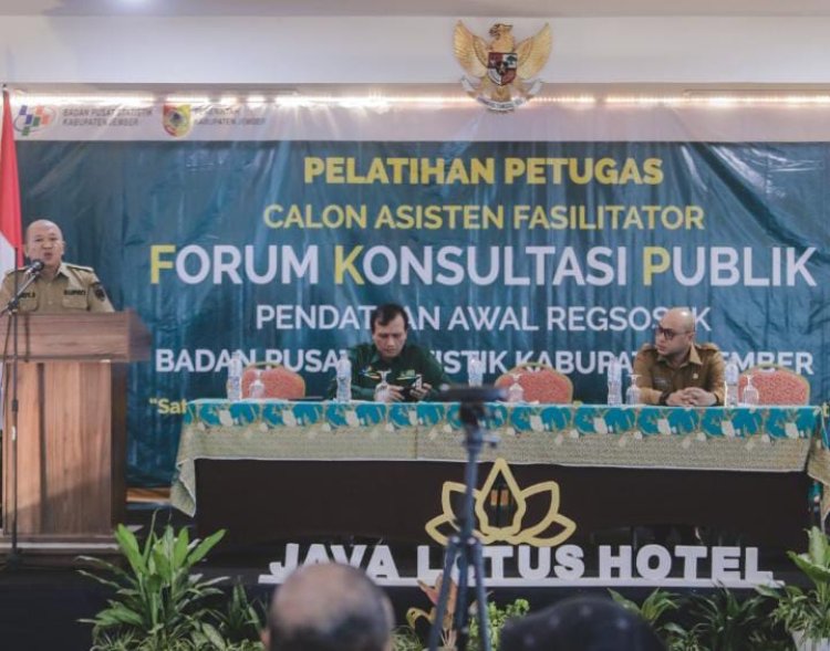 Bupati Hendy Resmikan Pelatihan Asistensi Fasilitator Pelatihan Asisten FKP-Regsosek BPS