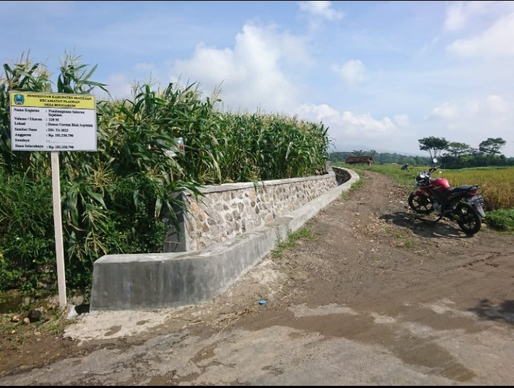 Wujudkan Program Ketahanan Pangan, Pemdes Bogoarum Bangun Saluran Irigasi