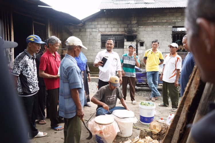 Atasi Kelangkaan Pupuk, Mas Dhito Bangun Intalasi Pengolahan POC di Sentra Nanas