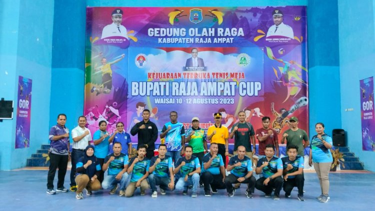 Kejuaraan Terbuka Tenis Meja Bupati Raja Ampat Cup Tahun 2023 Dibuka