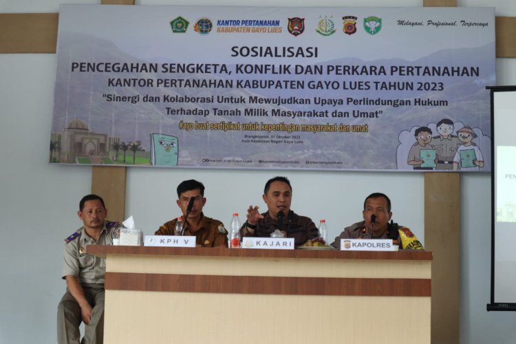 Kejari Gayo Lues Sosialisasi Cegah Sengketa, Konflik dan Perkara Tanah