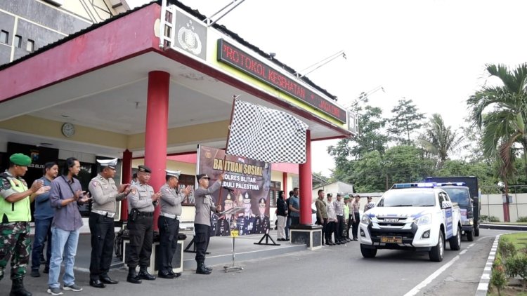 Polres Blitar Kirim Bantuan Kemanusiaan untuk Gaza Palestina