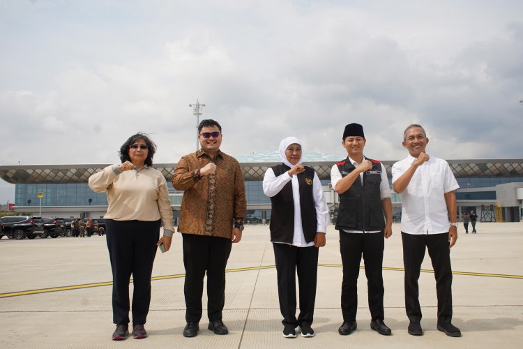 Kunjungi Bandara, Bupati Kediri Ajak Kepala Daerah Selingkar Wilis Bangun Jalan Non Tol