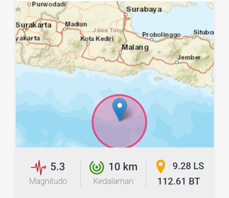 Malang Gempa 5,3 SR, Waspada Susulan