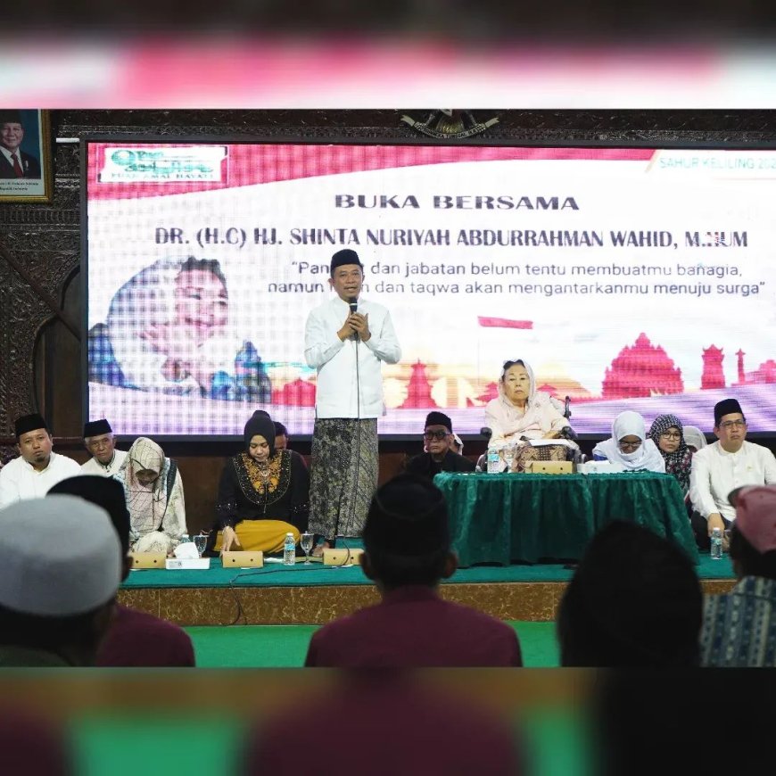 Bupati Bondowoso dan FORKOMPIMDA plus Buka Bersama dg IBU Hj Shinta Nuriyah Abdurrahman Wahid (istri Gus Dur presiden ke-5), bersama tokoh masyarakat dan  NGO kabupaten bondowoso